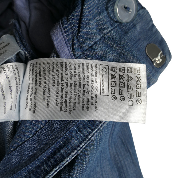 Calvin Klein Chambray Jogger Pants Womens Size 2 Blue High Rise Distressed - Picture 13 of 13